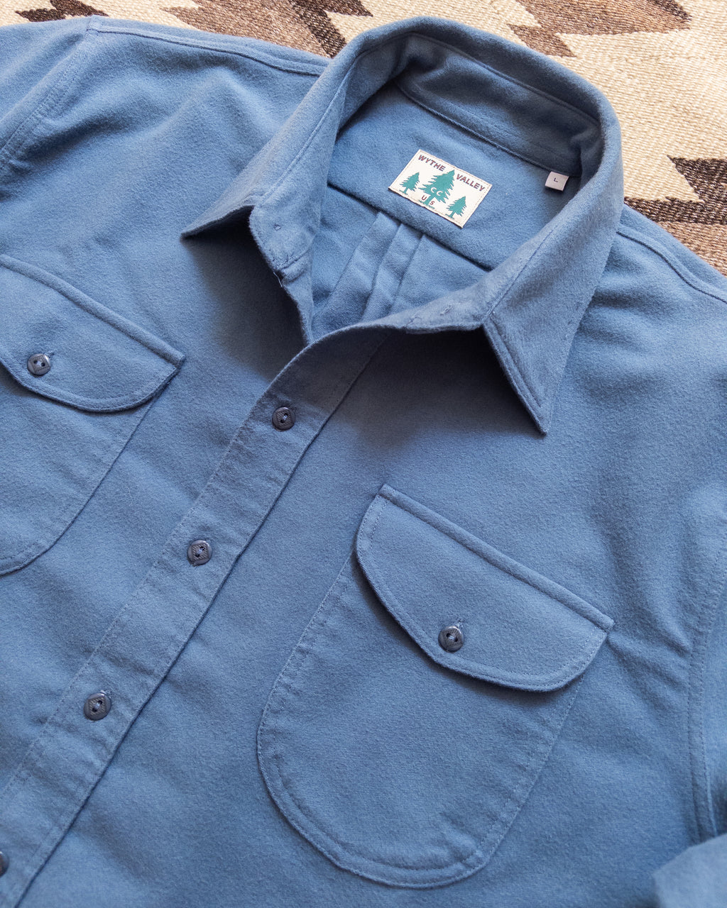 Moleskin Officer's Shirt - River Blue
