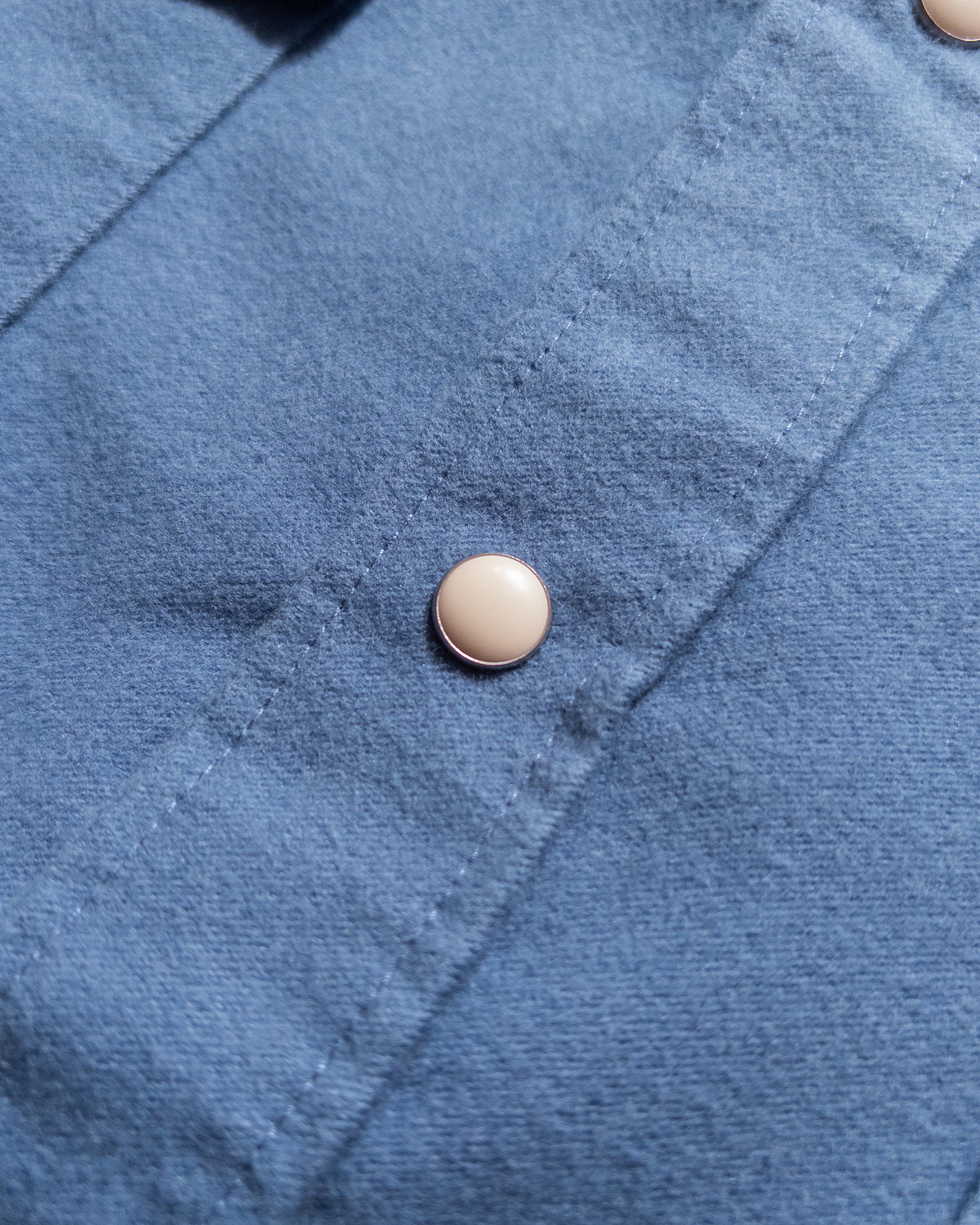 Moleskin Pearlsnap Shirt - River Blue
