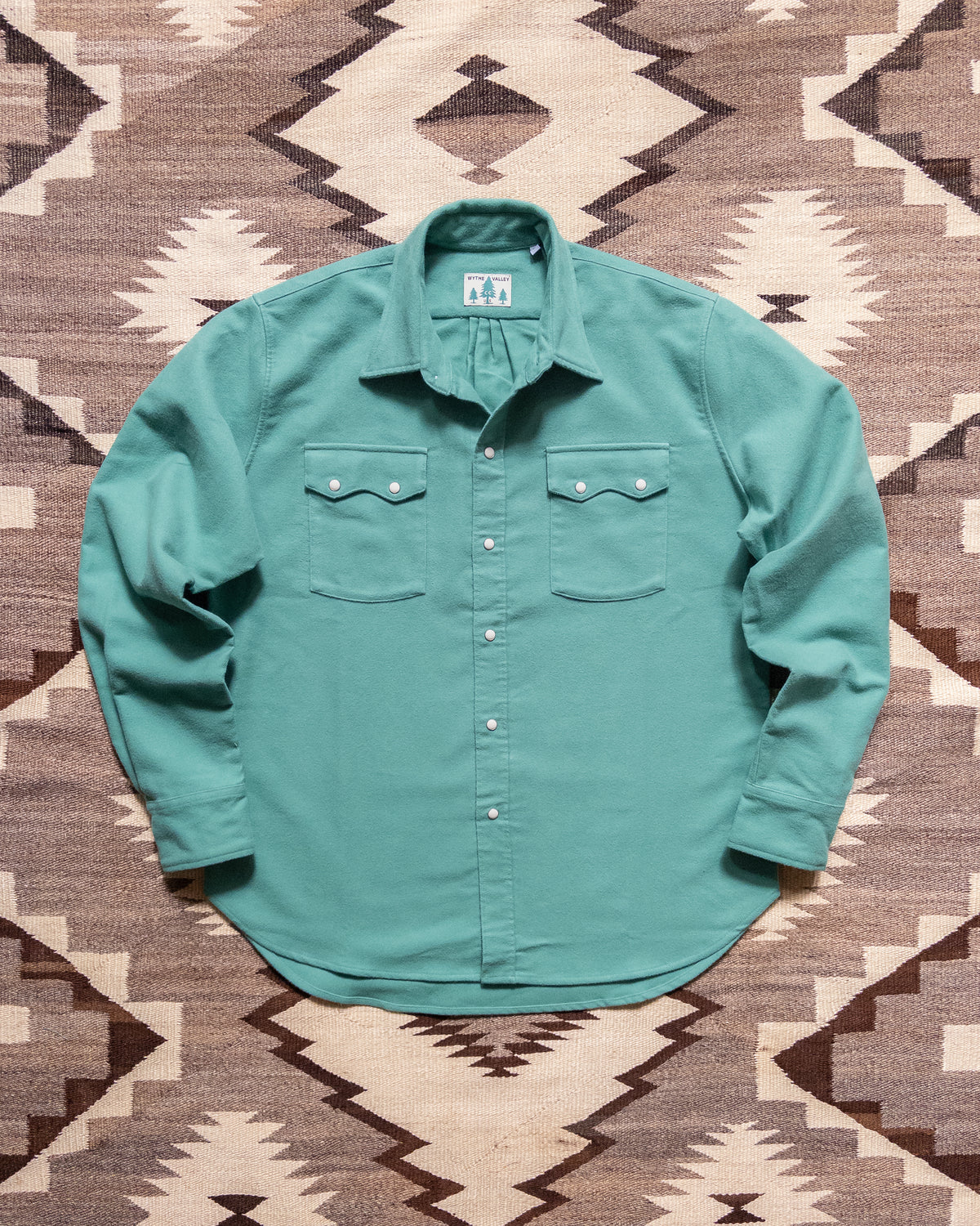Moleskin Pearlsnap Shirt - Century Green