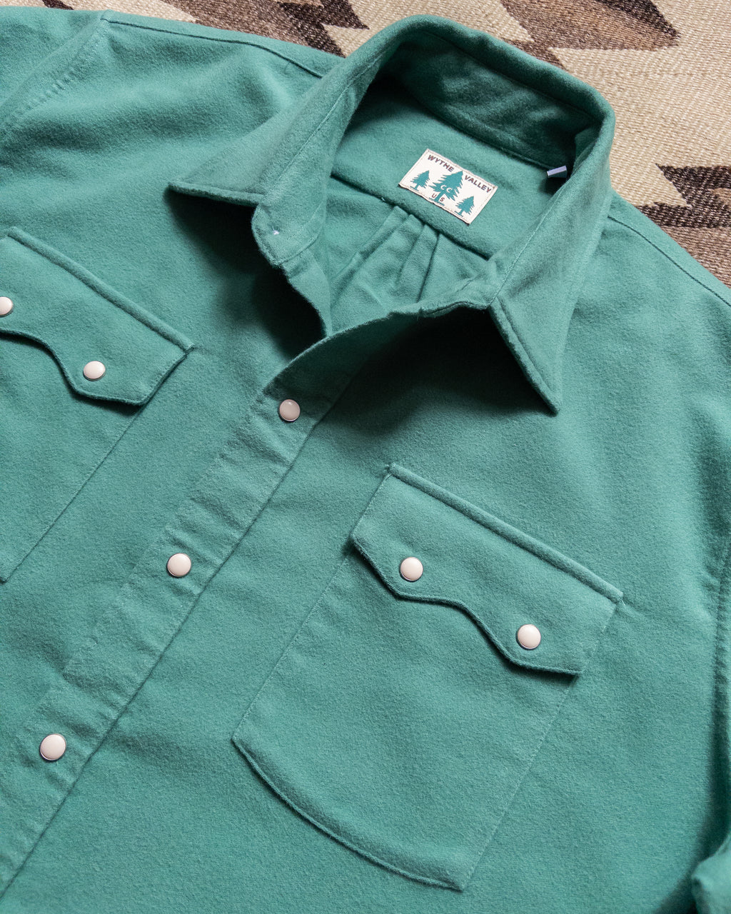 Moleskin Pearlsnap Shirt - Century Green