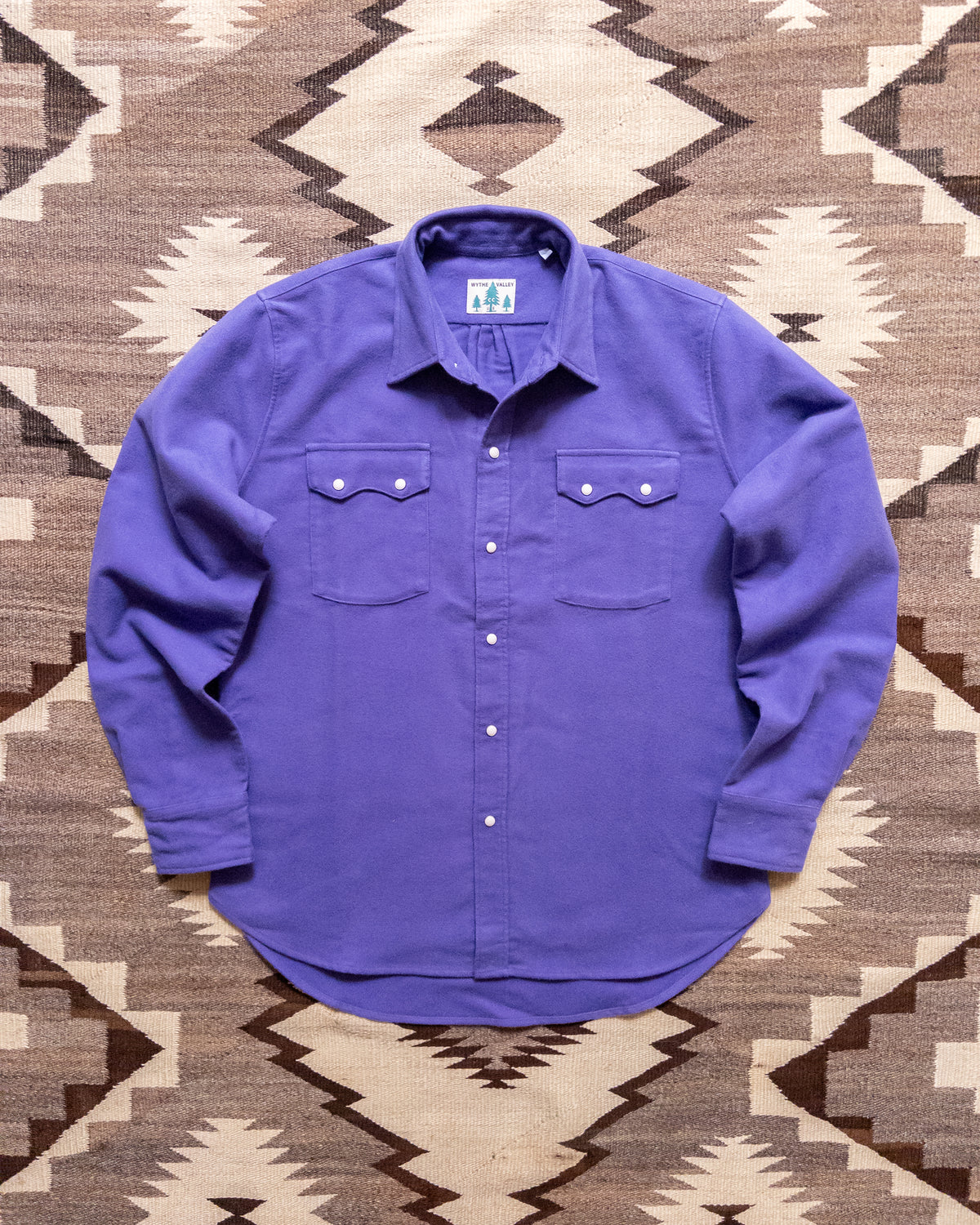 Moleskin Pearlsnap Shirt - Purple