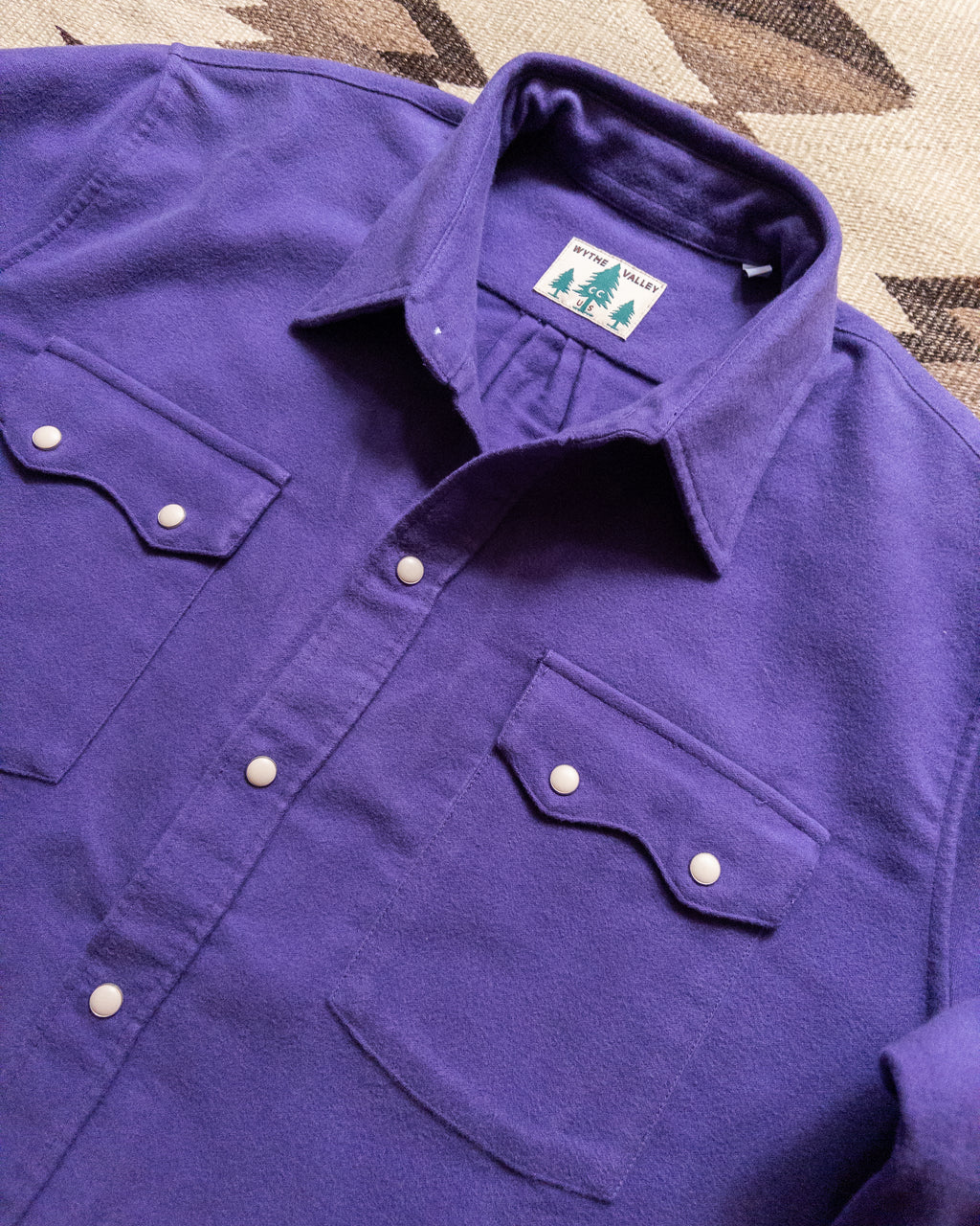 Moleskin Pearlsnap Shirt - Purple