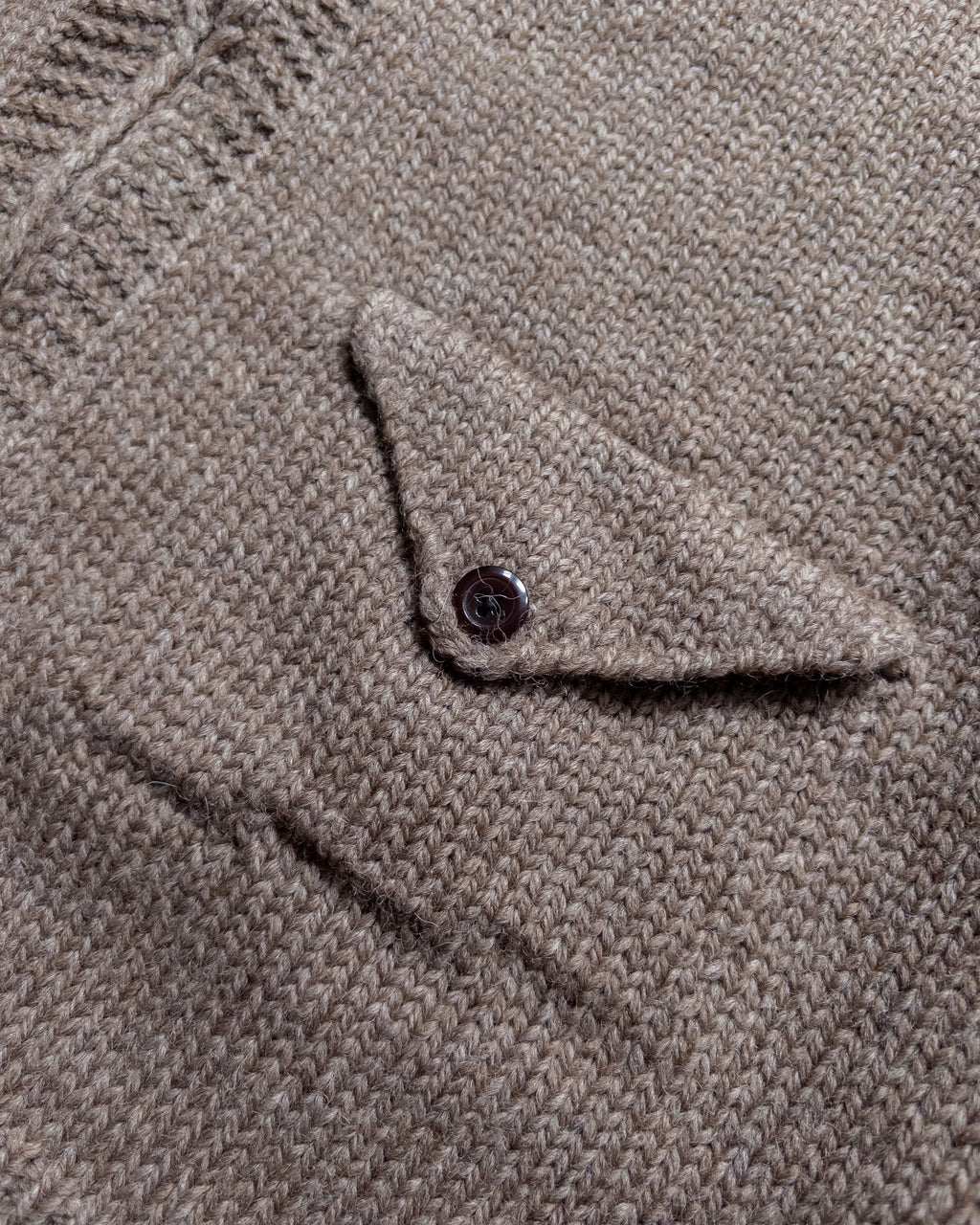 Zip Shawl Cardigan - Taupe