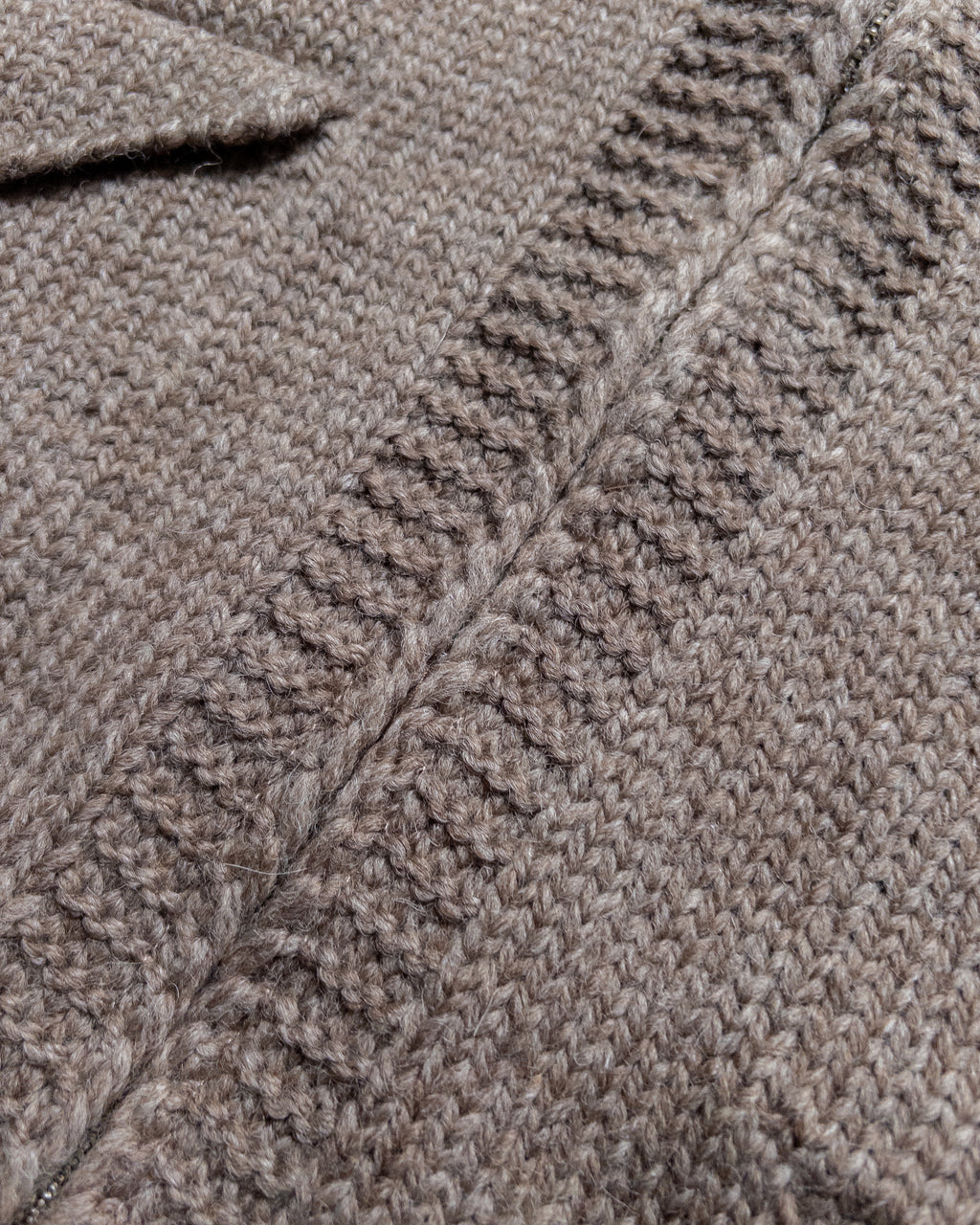 Zip Shawl Cardigan - Taupe