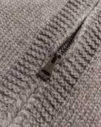 Zip Shawl Cardigan - Taupe