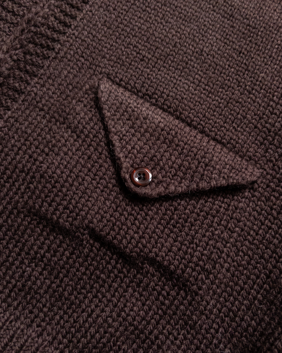 Zip Shawl Cardigan - Brown