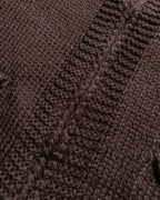 Zip Shawl Cardigan - Brown