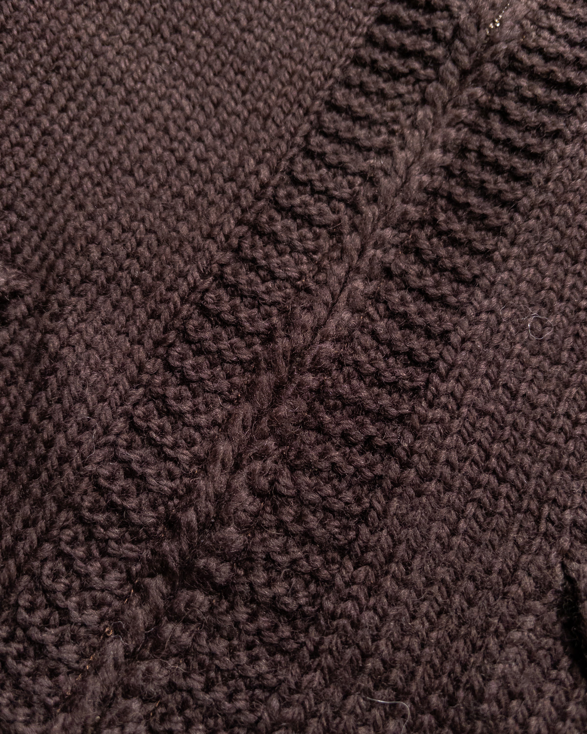 Zip Shawl Cardigan - Brown