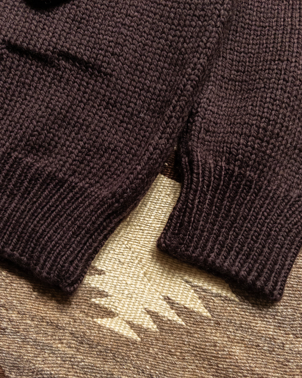 Zip Shawl Cardigan - Brown