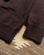 Zip Shawl Cardigan - Brown