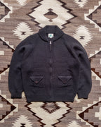 Zip Shawl Cardigan - Black