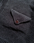Zip Shawl Cardigan - Black
