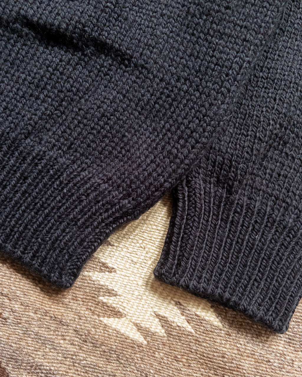 Zip Shawl Cardigan - Black