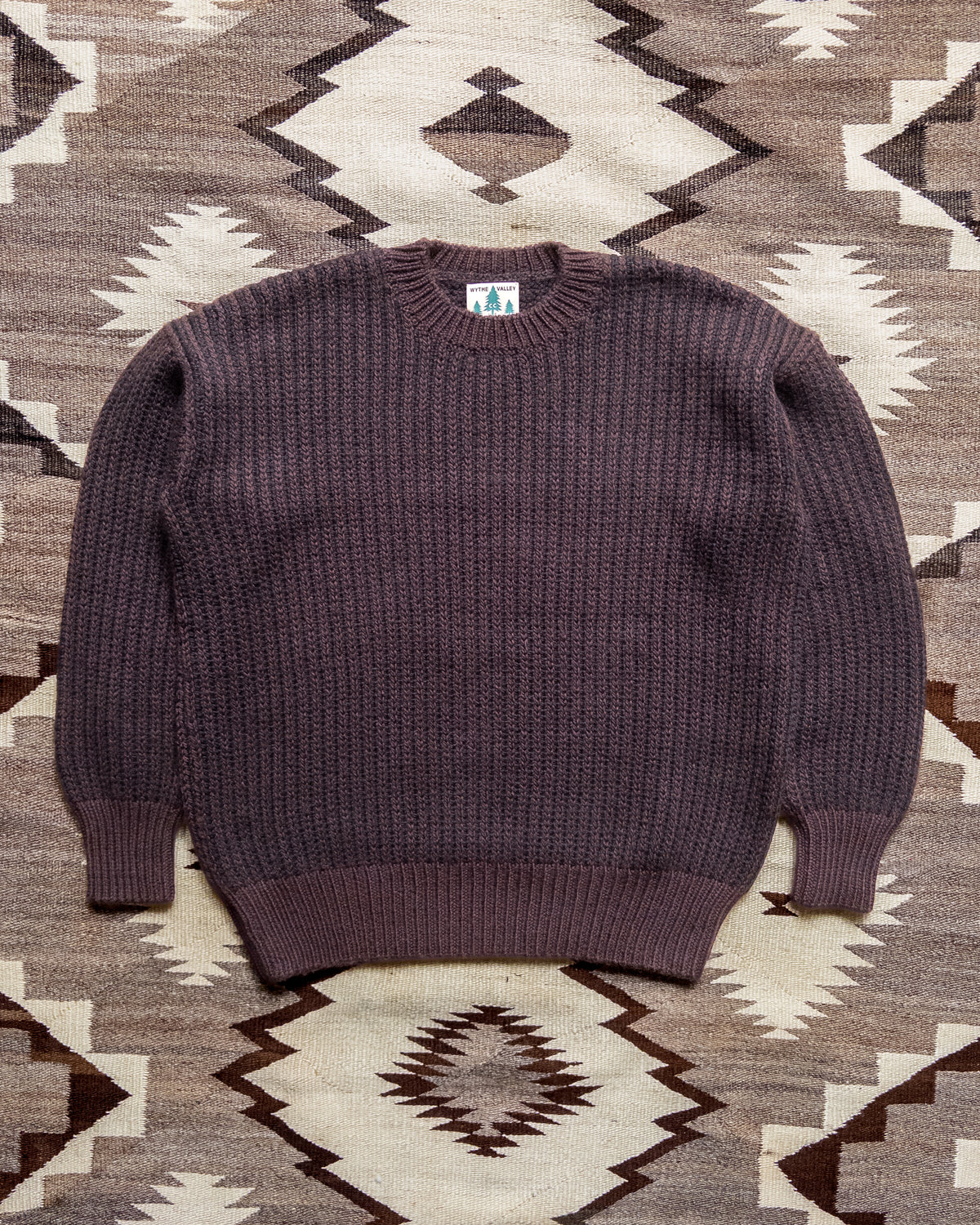 Two-Tone Crewneck Sweater - Brown/Black