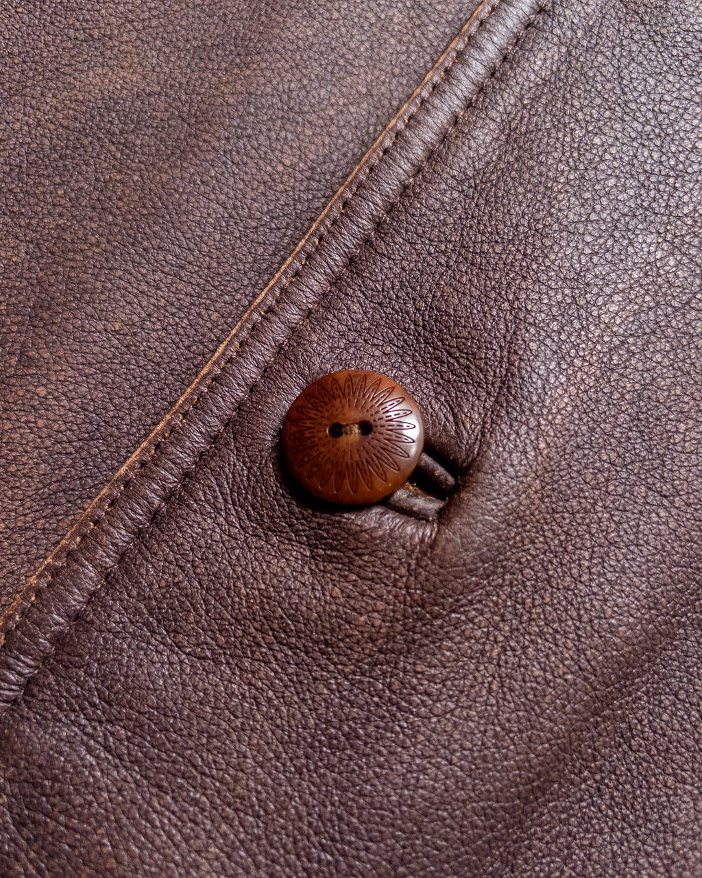Leather Vest - Brown