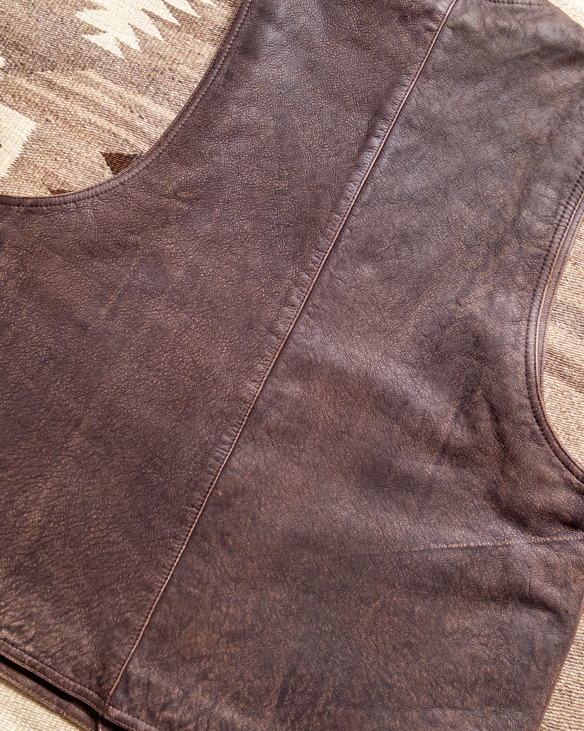 Leather Vest - Brown