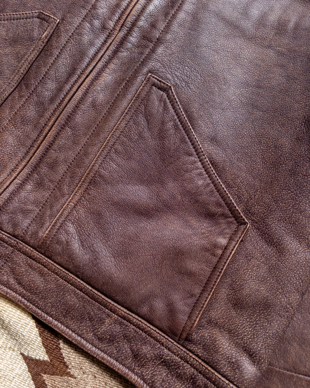 Leather Buckaroo Jacket - Brown