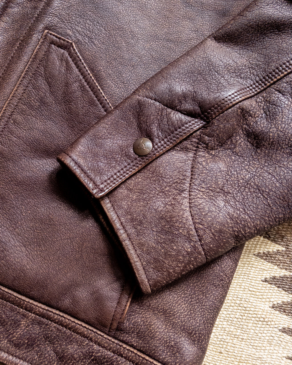 Leather Buckaroo Jacket - Brown