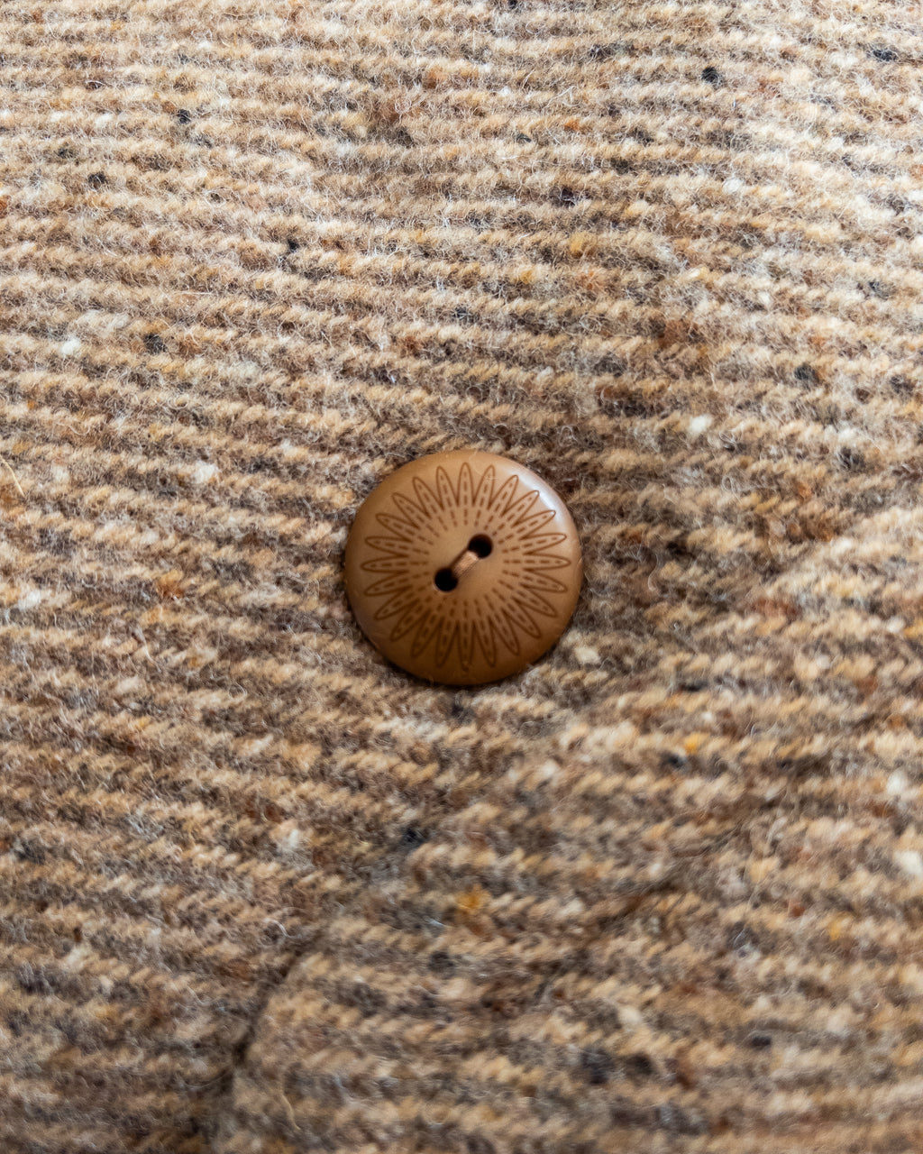 Polo Coat - Tan/Cream Alpaca Twill Tweed