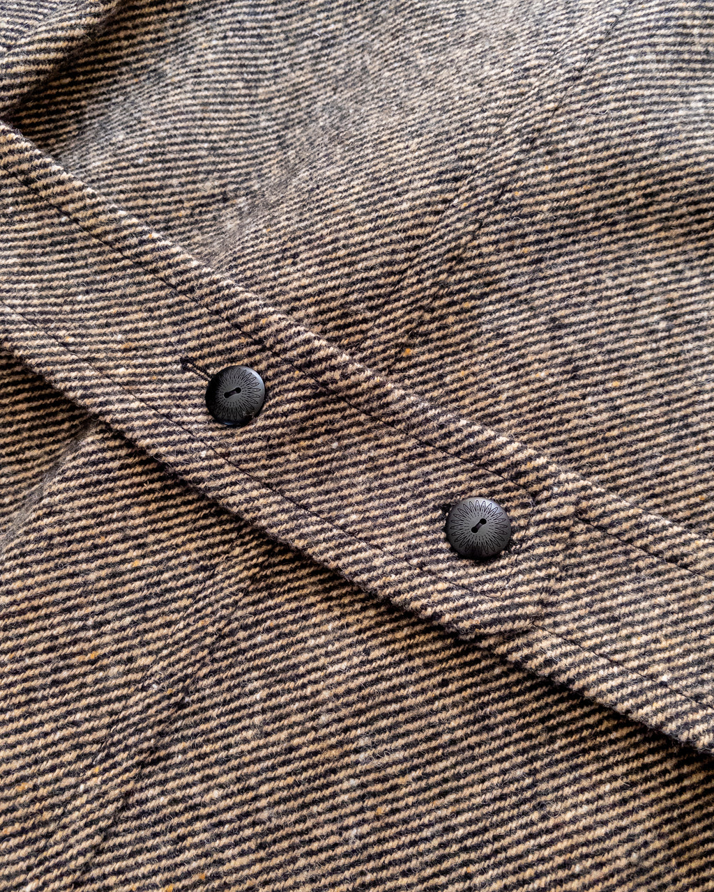 Polo Coat - Irish Stout Twill Tweed