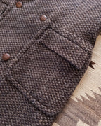 Polo Coat - Grey/Brown Barleycorn Tweed
