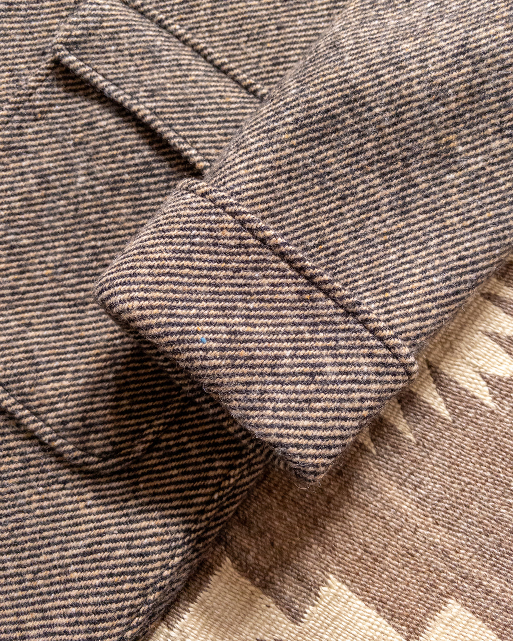 Shawl Collar Overcoat - Irish Stout Twill Tweed