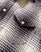 Donegal Shadow Plaid Tweed Overshirt - Black/Cream