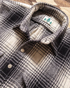 Donegal Shadow Plaid Tweed Overshirt - Black/Cream