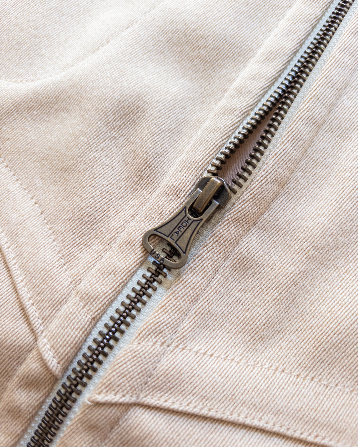 Wool Whipcord Magnolia Jacket - Cream on Tan
