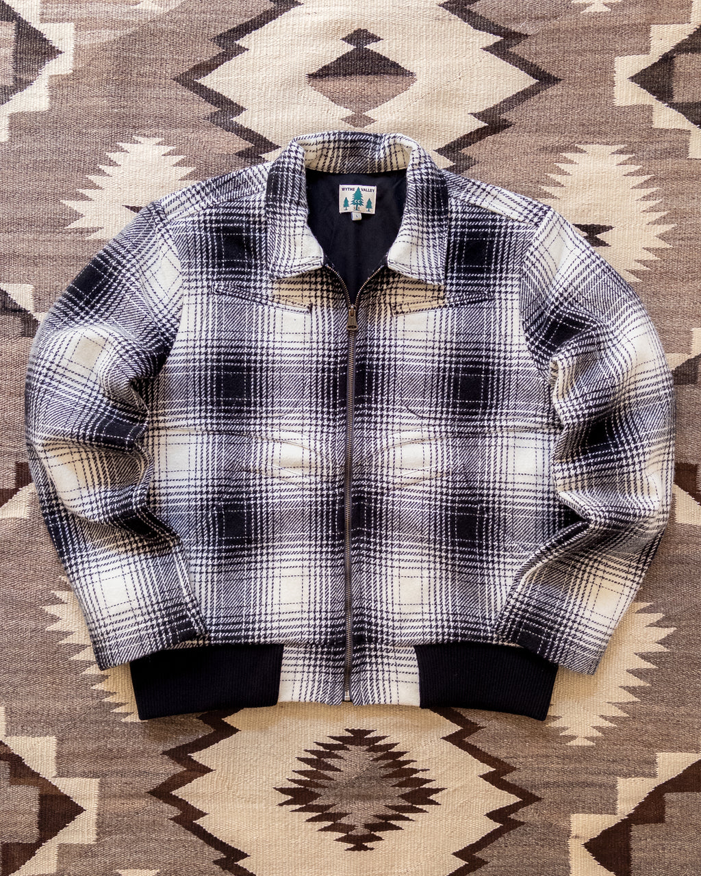 Donegal Shadow Plaid Tweed Magnolia Jacket - Black/Cream