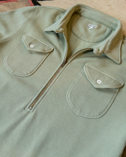 Half-Zip Sweatshirt - Faded Olive