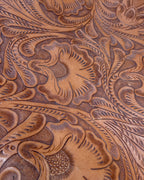 Cognac Western Tooled Leather Bag