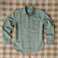 Cotton/Linen Twill Officer's Shirt - Faded Olive