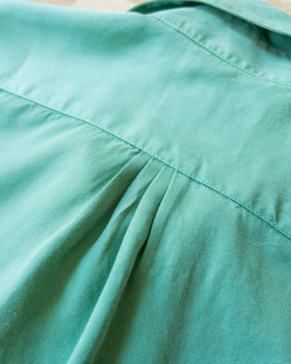 Tencel Gabardine Pearlsnap Shirt - Celadon