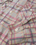 Printed Corral Plaid Tencel Patio Shirt - Nutmeg