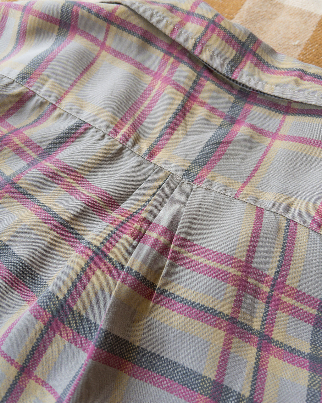 Printed Corral Plaid Tencel Patio Shirt - Nutmeg