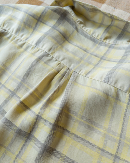Printed Corral Plaid Tencel Patio Shirt - Sunflower