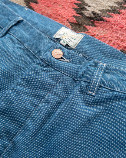 Heavyweight Pinpoint Canvas Chino - Blue