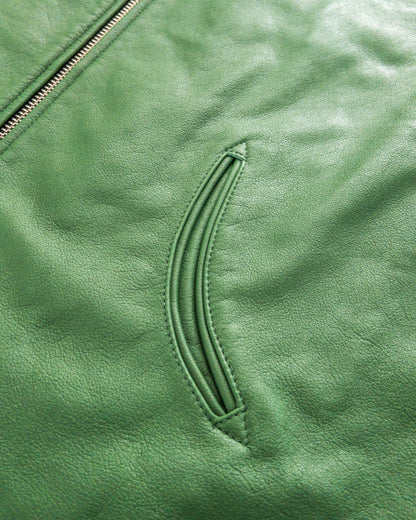 Mustang Fringe Leather Jacket - Green