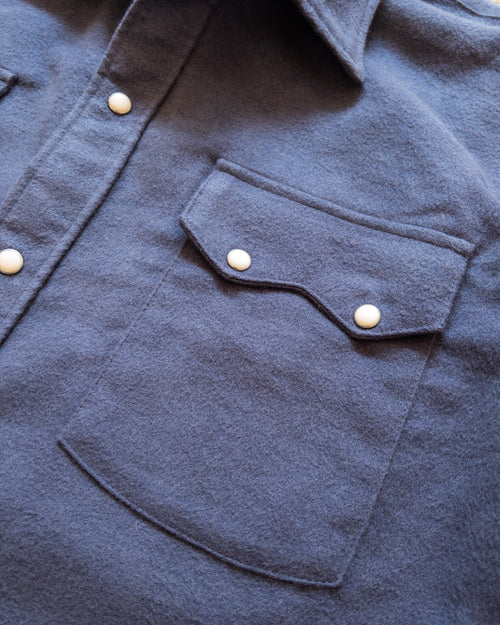 Moleskin Pearlsnap Shirt - Faded Navy