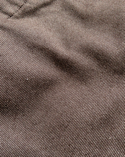 Japanese Wabash Stripe Moleskin Chinos - Espresso Brown