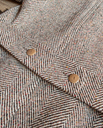 Polo Coat - Brown/Cream Herringbone