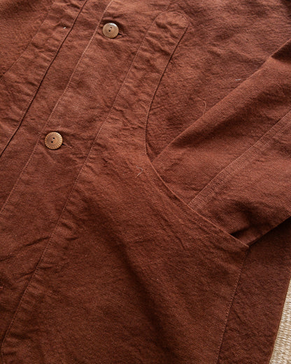 Rustic Plainweave Hunting Jacket - Chocolate Brown
