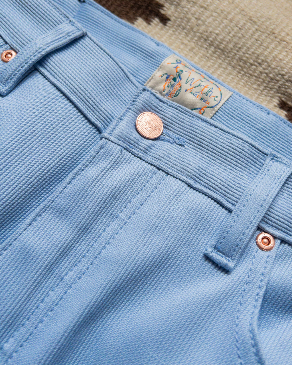 Bedford Cord Five Pocket Pants - Sky Blue - USA