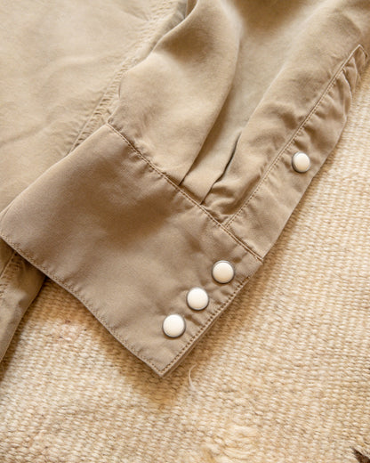 Tencel Gabardine Pearlsnap Shirt - Camp Khaki