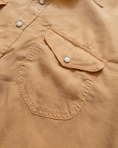 Tencel Gabardine Pearlsnap Shirt - Apricot