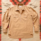 Aertex Half-Zip Shirt - Apricot