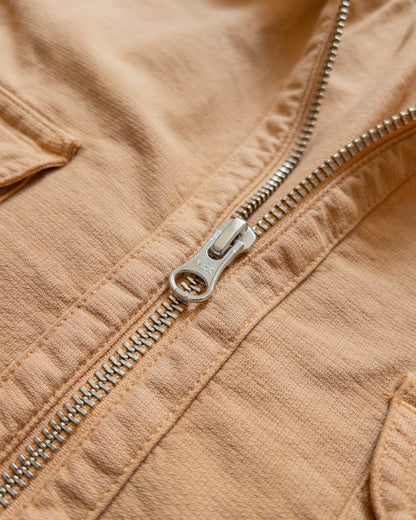 Aertex Half-Zip Shirt - Apricot