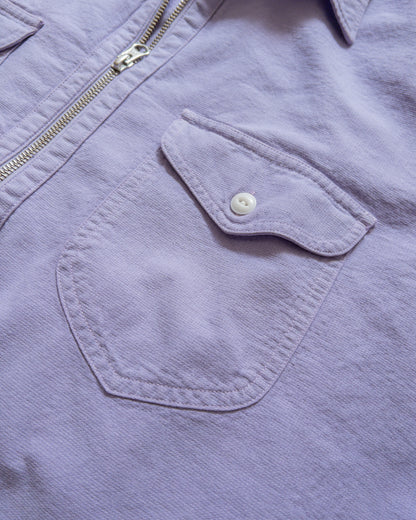 Aertex Half-Zip Shirt - Hazy Purple