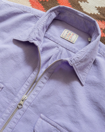 Aertex Half-Zip Shirt - Hazy Purple